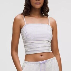 Lululemon Athletica Seersucker Check Strappy Tank Top - NWT!